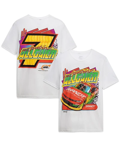 Jr Motorsports Official Team Apparel Men's White Justin Allgaier Brandt T-Shirt