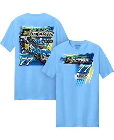 Spire Motorsports Men's Light Blue Carson Hocevar 77 Spectrum T-Shirt