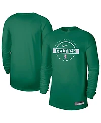 Nike Men's Kelly Green Boston Celtics 2025/26 On-Court Flare Dri-fit Practice Long Sleeves Tri-Blend T-Shirt