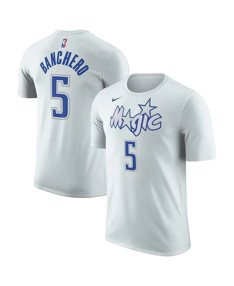 Nike Men's and Women's Paolo Banchero Silver Orlando Magic 2025/26 City Edition Name & Number T-Shirt