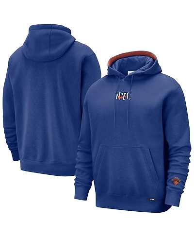 Nike Men's Blue New York Knicks 2025/26 City Edition Courtside Remix Premium Hoodie