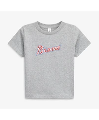 Soft As A Grape Toddler Heather Gray/Light Blue Atlanta Braves Cooperstown Collection Two-Pack T-Shirt Set