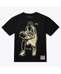 Mitchell & Ness Men's and Women's Allen Iverson Black Philadelphia 76ers Blockbuster Player Graphic T-Shirt