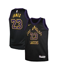 Nike Big Boys and Girls LeBron James Black Los Angeles Lakers 2025/26 City Edition Swingman Jersey
