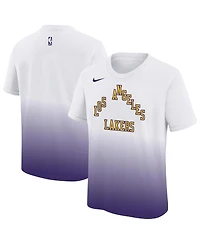 Nike Big Boys and Girls White/Purple Los Angeles Lakers 2025/26 City Edition Max90 T-Shirt