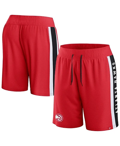 Fanatics Men's Red Atlanta Hawks Referee Iconic Mesh Shorts