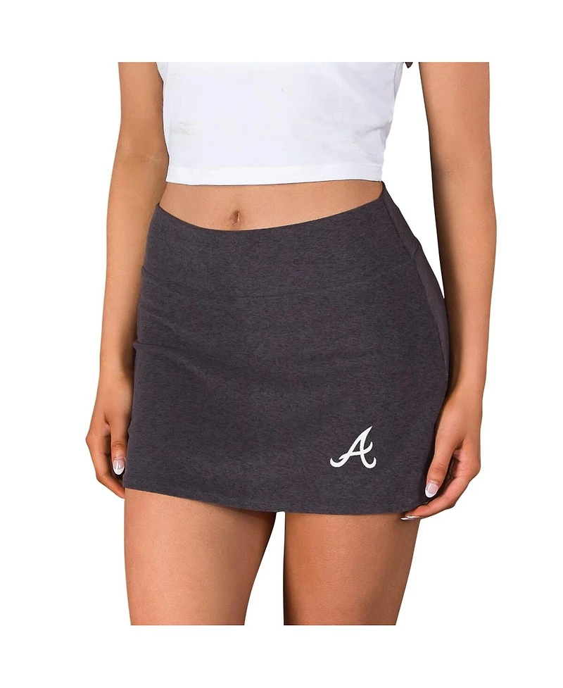 Concepts Sport Women's Charcoal Atlanta Braves Centerline Knit Skort
