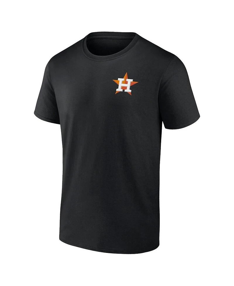 Fanatics Men's Profile Black Houston Astros Big & Tall Two-Sided Graphic T-Shirt