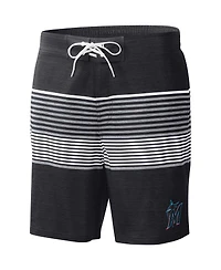 G-iii Sports by Carl Banks Men's Black Miami Marlins Coastline Volley Swim Shorts