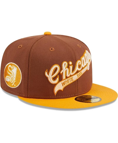 New Era Men's Brown Chicago White Sox Tiramisu 59FIFTY Fitted Hat