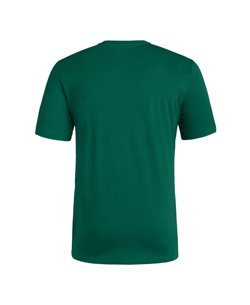 Adidas Men's Green Miami Hurricanes Locker Slogan Pre-Game T-Shirt