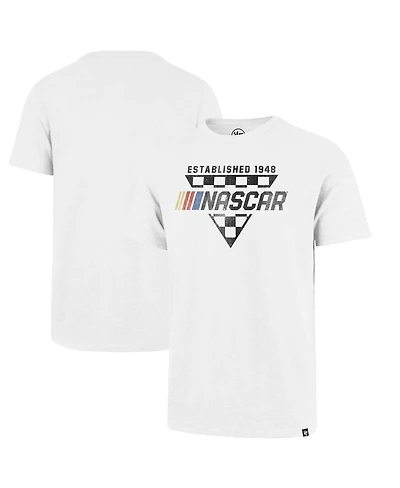 '47 Brand Men's White Nascar Tri-Check Scrum T-Shirt