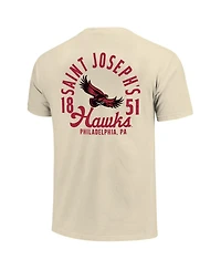 Image One Men's Cream Saint Joseph's Hawks Comfort Colors Mascot Overlay T-Shirt