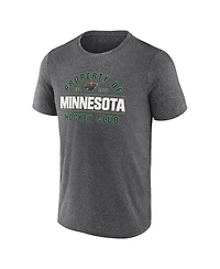 Fanatics Men's Heather Charcoal Minnesota Wild Property Of T-Shirt