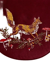 Fable England Fox And Mushroom Embroidered Saddle Bag