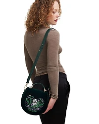 Fable England Badger Embroidered Top Handle Saddle Bag