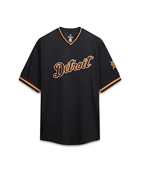 Fanatics Men's Black Detroit Tigers Big & Tall Pop Texture V-Neck T-Shirt