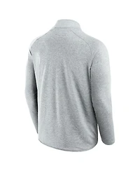 Fanatics Men's Gray Arkansas Razorbacks Mock Neck Half-Zip Pullover Jacket