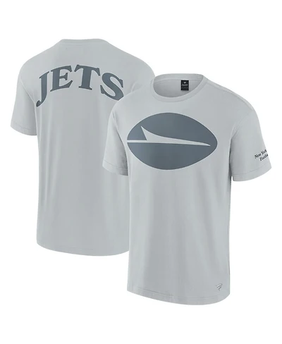 Fanatics Men's and Women's Gray New York Jets Elements Iconic T-Shirt