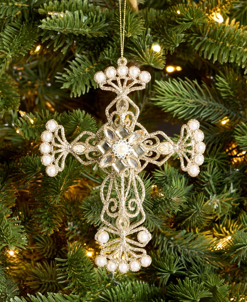 Holiday Lane Blessed Cross Ornament, Macy's Exclusive