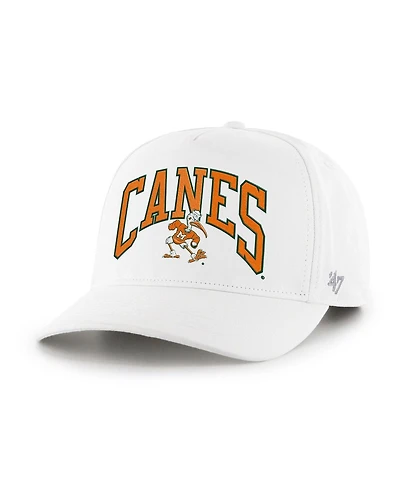 '47 Brand Men's White Miami Hurricanes Walk Tall Hitch Adjustable Hat