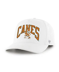 '47 Brand Men's White Miami Hurricanes Walk Tall Hitch Adjustable Hat