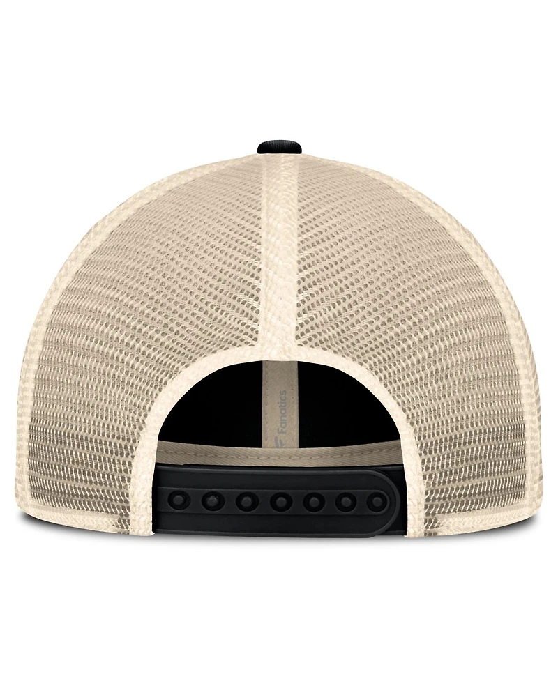 Fanatics Men's Black/Natural Vegas Golden Knights Rival Trucker Adjustable Hat