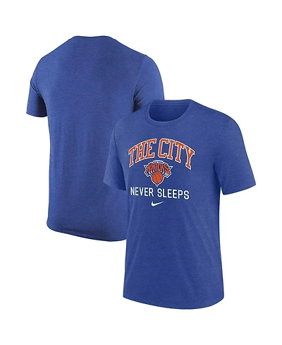 Nike Men's Heather Royal New York Knicks Tri-Blend T-Shirt