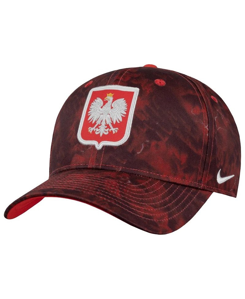 Nike Men's Red Poland National Team Rise A-Frame Adjustable Hat