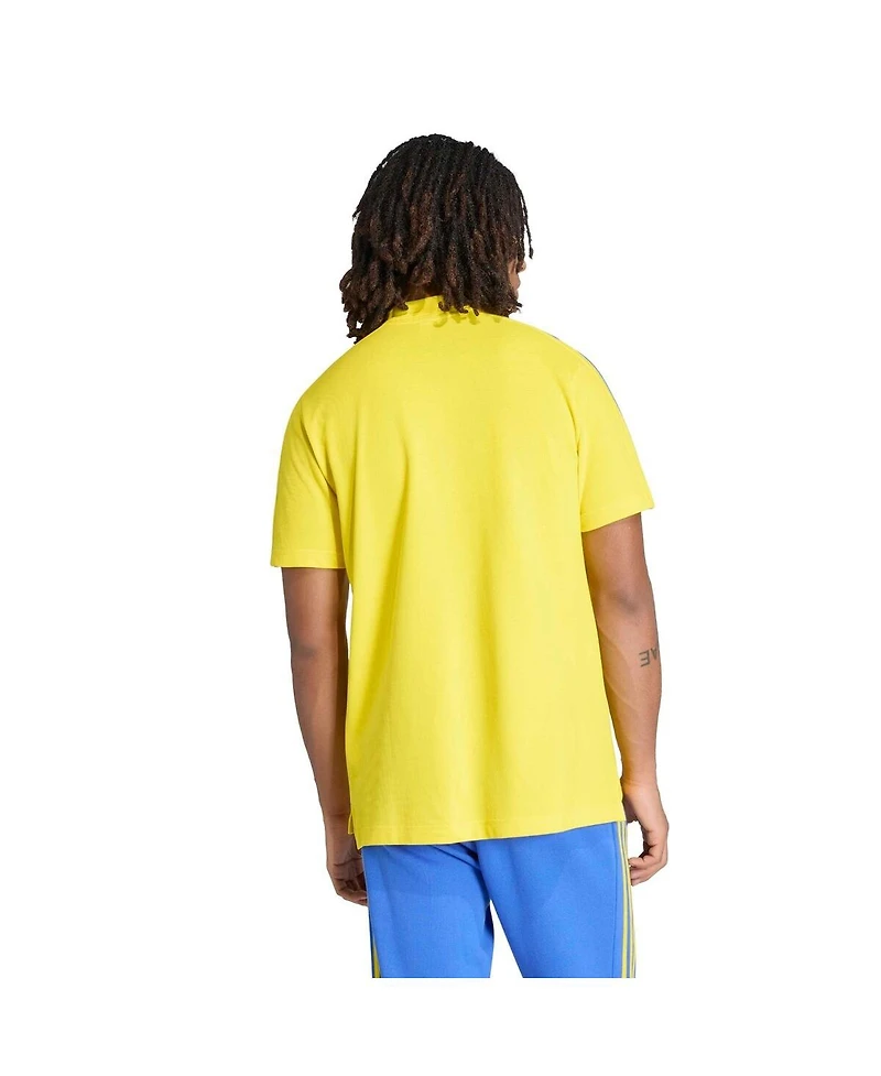 Adidas Men's Yellow Club America Alphaskin Polo Shirt