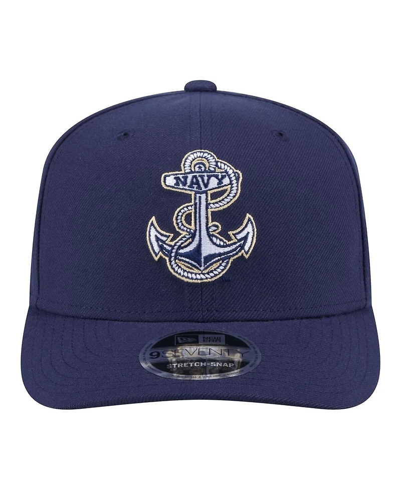 New Era Men's Navy Midshipmen 9SEVENTY Stretch-Snap Adjustable Hat