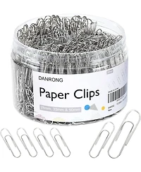 Danrong 650 Pieces Paper Clips Assorted Sizes 1.1/1.3/2 Inch, Small Medium Large Silver Paperclips for Office School Home