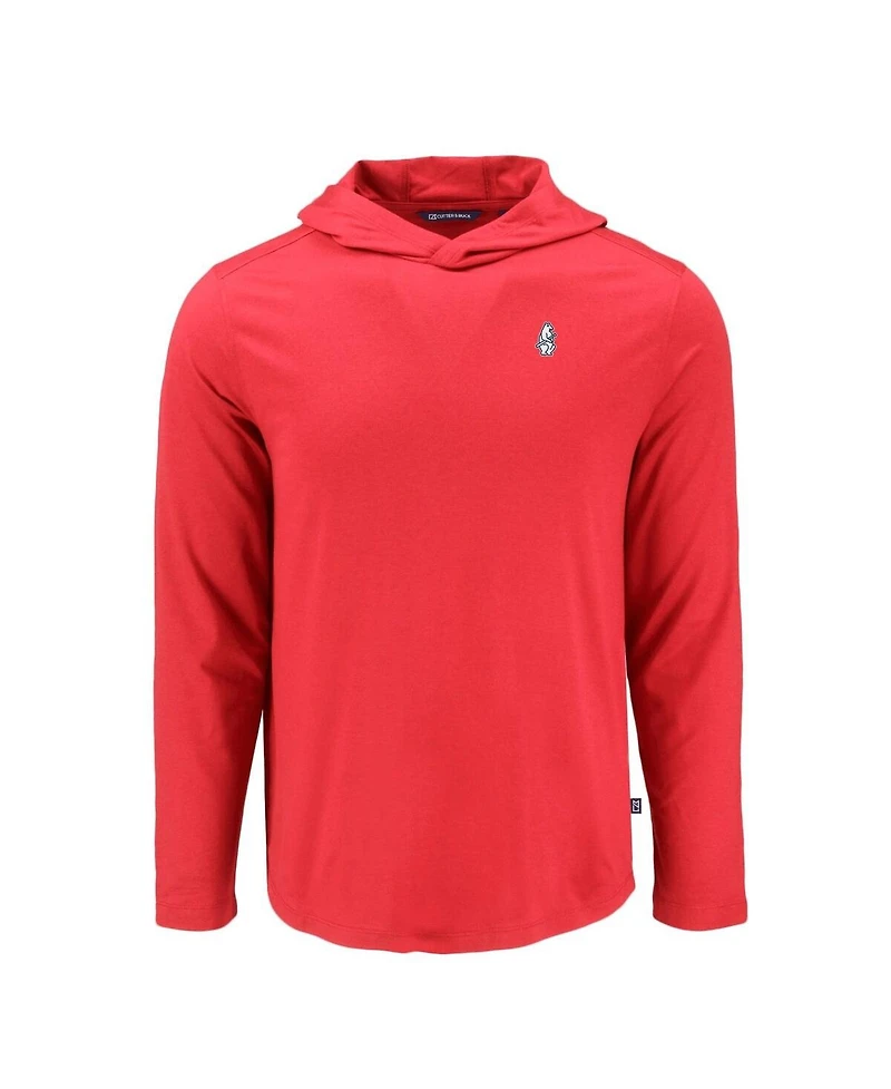 Cutter & Buck Men's Red Chicago Cubs Coastline Epic Comfort Eco Hoodie Long Sleeve T-Shirt
