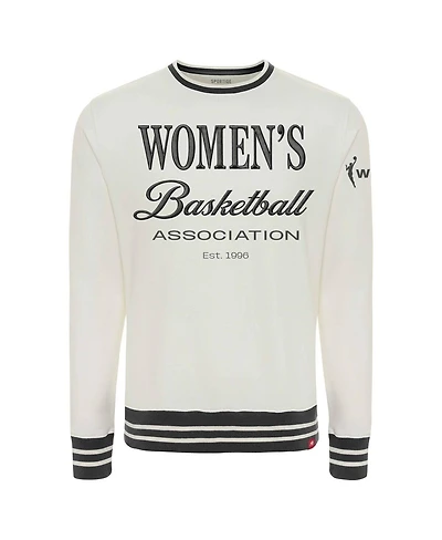 Sportiqe Men's and Women's Cream Wnba Athletic Club Collection French Terry Crew Sweatshirt