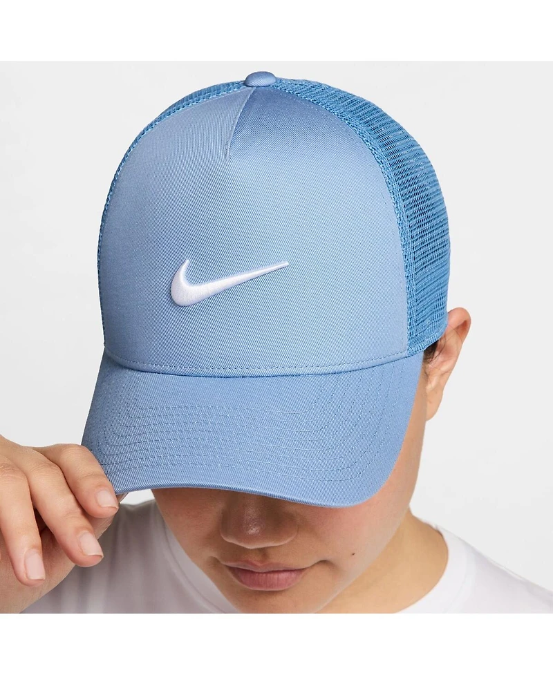 Nike Men's and Women's Light Blue Swoosh Rise Trucker Adjustable Hat