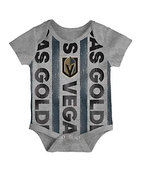 Outerstuff Baby Boys and Girls 3-Pack Vegas Golden Knights Loyal Buddies Bodysuit Set