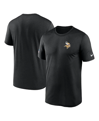 Nike Men's Black Minnesota Vikings Sideline Legend Small Logo Dri-fit T-Shirt