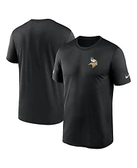 Nike Men's Black Minnesota Vikings Sideline Legend Small Logo Dri-fit T-Shirt