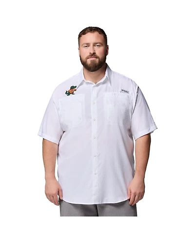 Columbia Men's White Florida Gators Big & Tall Tamiami Omni-Shade Button-Down Shirt