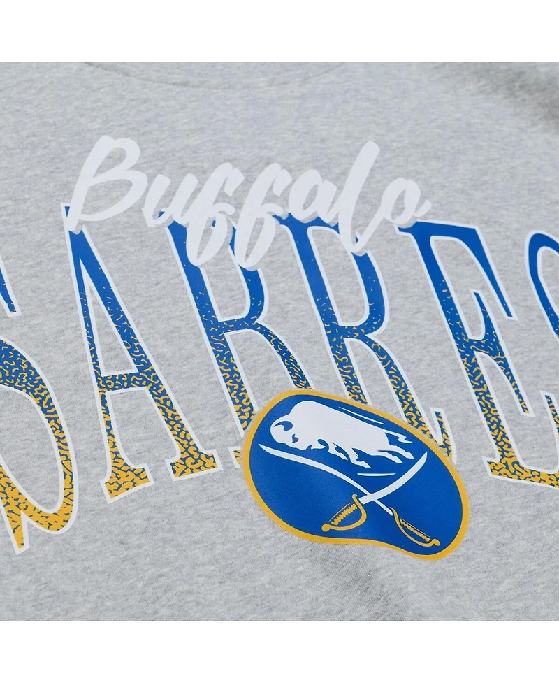 Mitchell & Ness Women's Heather Gray Buffalo Sabres Hockey Night Sweatshirt