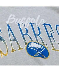 Mitchell & Ness Women's Heather Gray Buffalo Sabres Hockey Night Sweatshirt