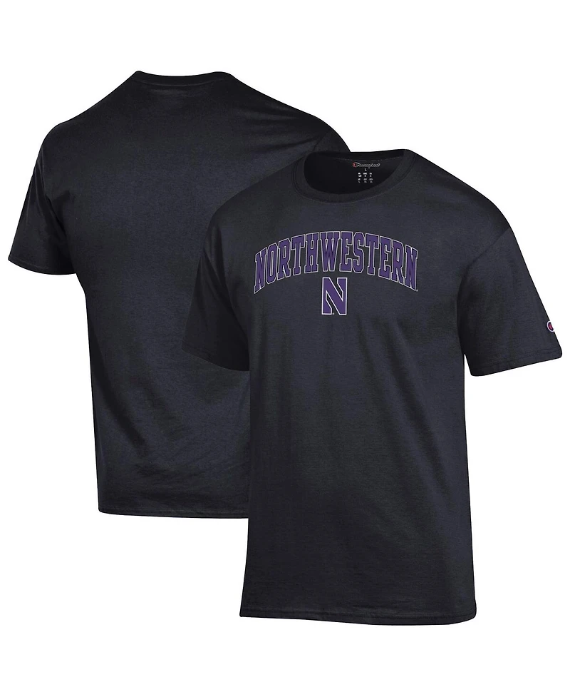 Champion Men's Black Northwestern Wildcats Arched Logo T-Shirt