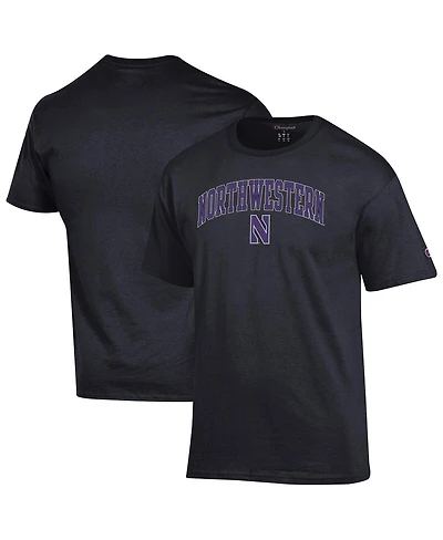 Champion Men's Black Northwestern Wildcats Arched Logo T-Shirt