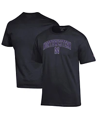 Champion Men's Black Northwestern Wildcats Arched Logo T-Shirt