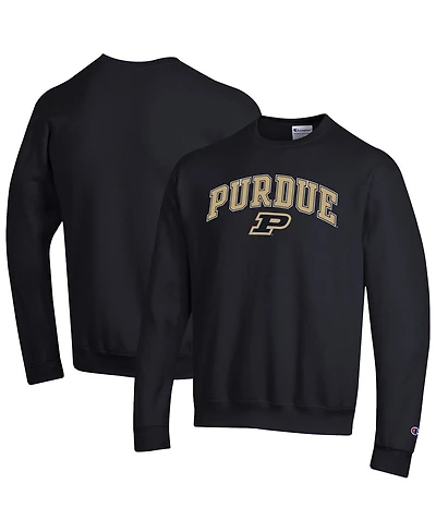 Champion Men's Black Purdue Boilermakers Arch Over Logo Pullover Sweatshirt