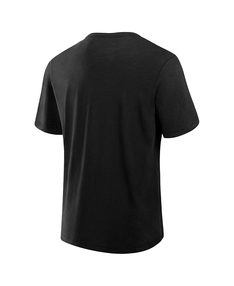 Fanatics Men's Black Carolina Hurricanes Play Distressed Wordmark Stadium Slub T-Shirt