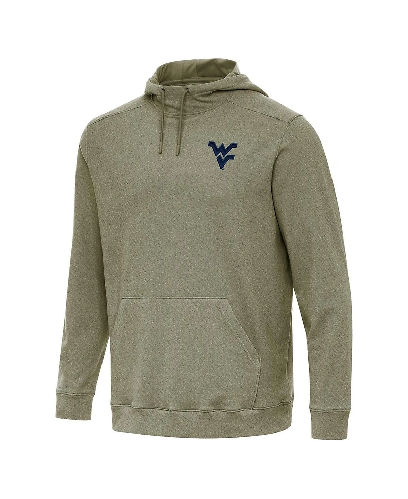 Antigua Men's Olive West Virginia Mountaineers Cloud Pullover Hoodie