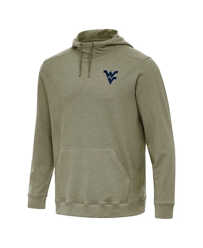 Antigua Men's Olive West Virginia Mountaineers Cloud Pullover Hoodie