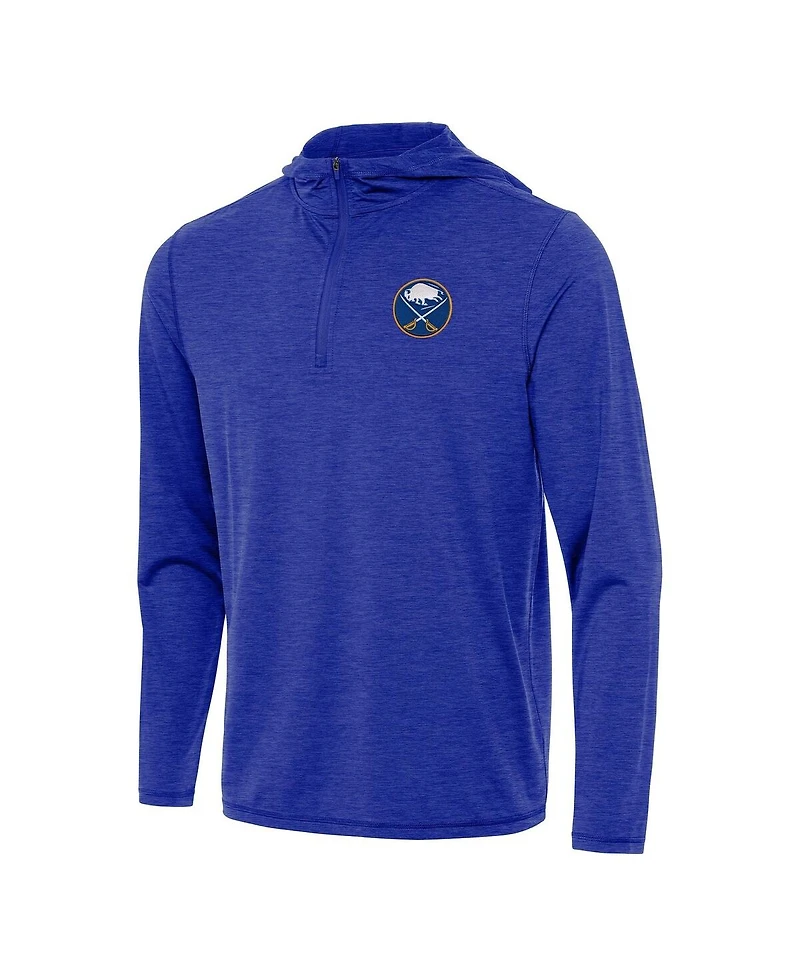 Antigua Men's Heather Royal Buffalo Sabres Tidy Quarter-Zip Hoodie