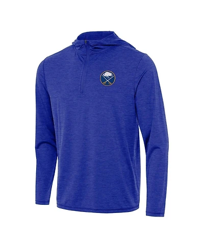 Antigua Men's Heather Royal Buffalo Sabres Tidy Quarter-Zip Hoodie